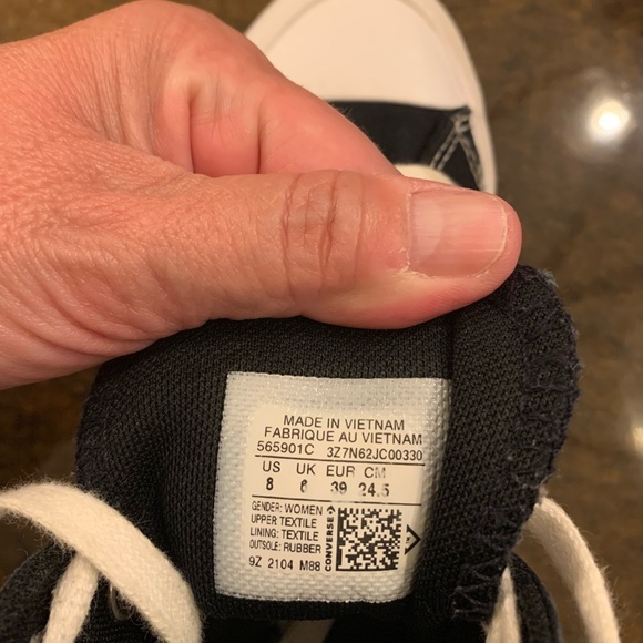 Converse Chuck Taylor All Star Black and White High-Tops - Picture 7 of 8